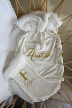 Load image into Gallery viewer, Personalised Holiday Velvet Stocking (New) - Ivory