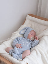 Load image into Gallery viewer, 'My First Easter' Long Sleeve Knit Romper - Powder Blue