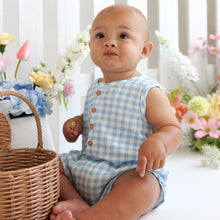 Load image into Gallery viewer, Bluebird Gingham Playsuit (Pre Order Est. Dispatch Mid Feb)