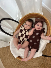 Load image into Gallery viewer, Singlet Daisy Frill Knit Romper - Espresso