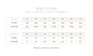 Kid's Brown Stripe Shorts