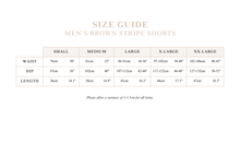 Load image into Gallery viewer, Men&#39;s Brown Stripe Shorts