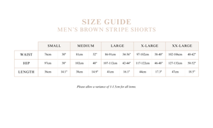 Men's Brown Stripe Shorts