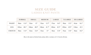 Ladies Knit Pants - Espresso