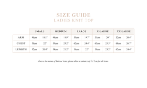 Ladies Knit Top - Espresso