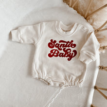 Load image into Gallery viewer, Vintage &#39;Santa Baby&#39; Long Sleeve Bubble Romper