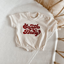 Load image into Gallery viewer, Vintage &#39;Santa Baby&#39; Short Sleeve Bubble Romper - PRE ORDER - Est. Dispatch October