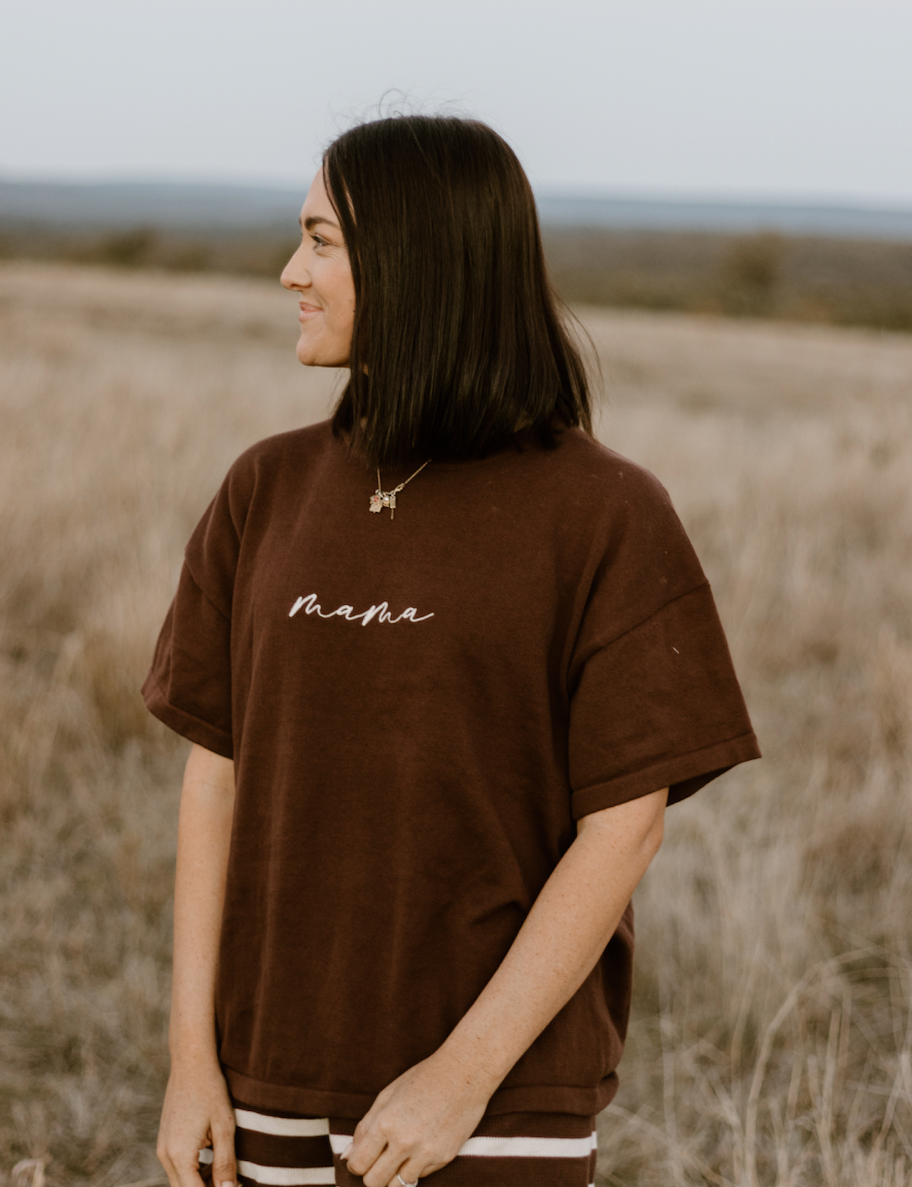 'Mama' Tee - Espresso