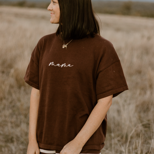 'Mama' Tee - Espresso