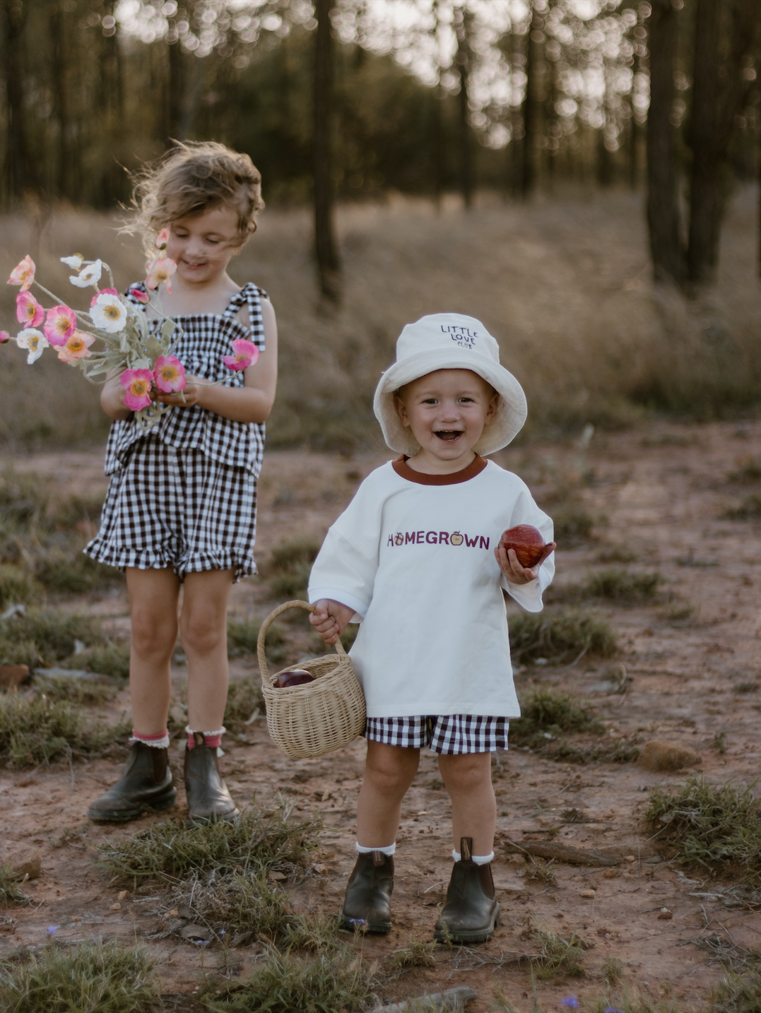 Kids Cocoa Gingham Shorts