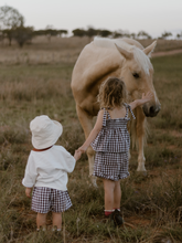 Load image into Gallery viewer, Kids Cocoa Gingham Shorts