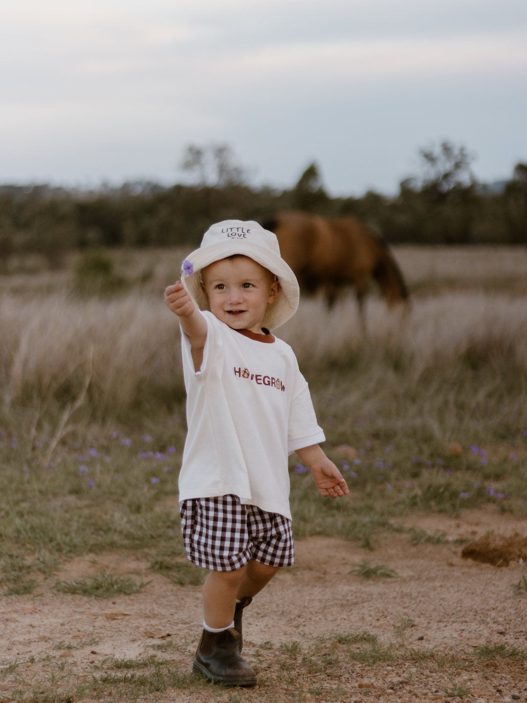 Kids Cocoa Gingham Shorts