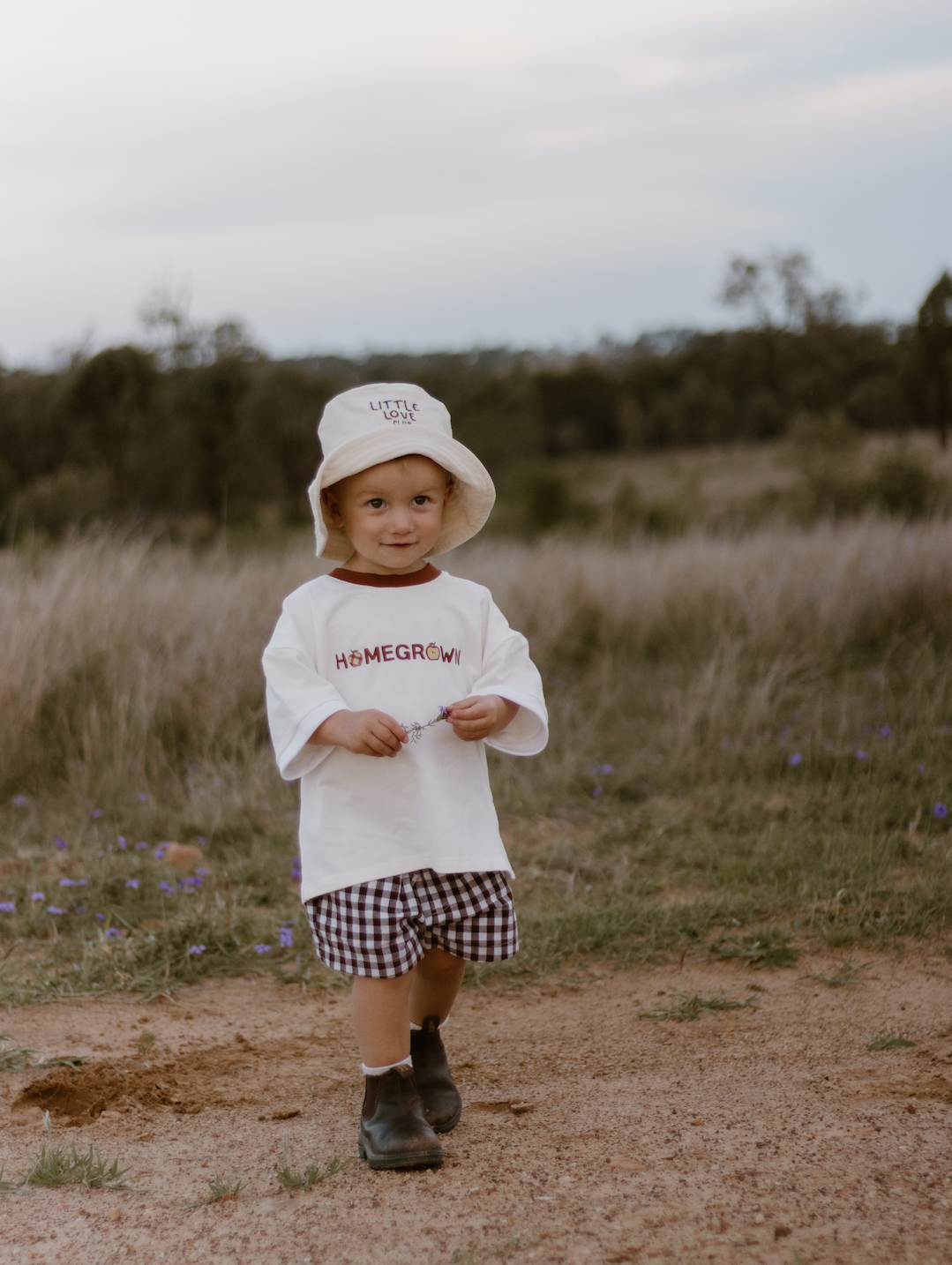 Kids Cocoa Gingham Shorts