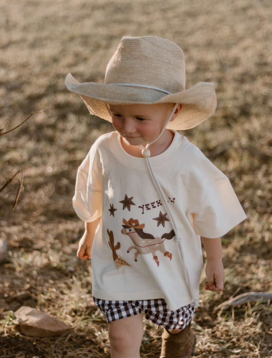'Yeehaw' Slouch Tee - Buttermilk