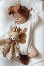 Load image into Gallery viewer, Boucle Bunny Long Sleeve Knit Romper