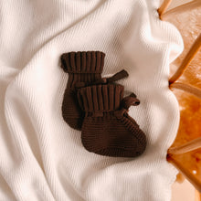 Load image into Gallery viewer, Mini Knit Booties - Espresso