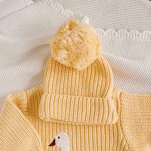 Load image into Gallery viewer, Goose Chunky Knit Romper - Lemon