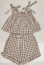 Load image into Gallery viewer, Cocoa Gingham - Two Piece Set