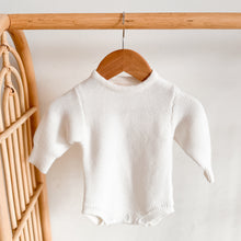 Load image into Gallery viewer, Long Sleeve Knit Romper - Milk