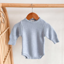 Load image into Gallery viewer, Long Sleeve Knit Romper - Powder Blue