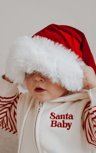 'Santa Baby' Hoodie Zip Romper - PRE ORDER - Est. Dispatch October