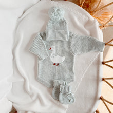 Load image into Gallery viewer, Goose Chunky Knit Romper - Periwinkle Blue