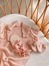 Load image into Gallery viewer, Mini Knit Booties - Pink Lemonade