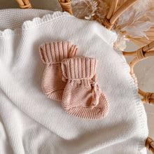 Load image into Gallery viewer, Mini Knit Booties - Pink Lemonade