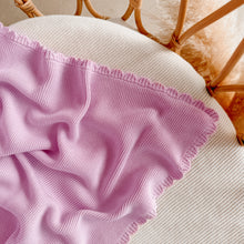 Load image into Gallery viewer, Heirloom Scallop Knit Blanket - Lilac