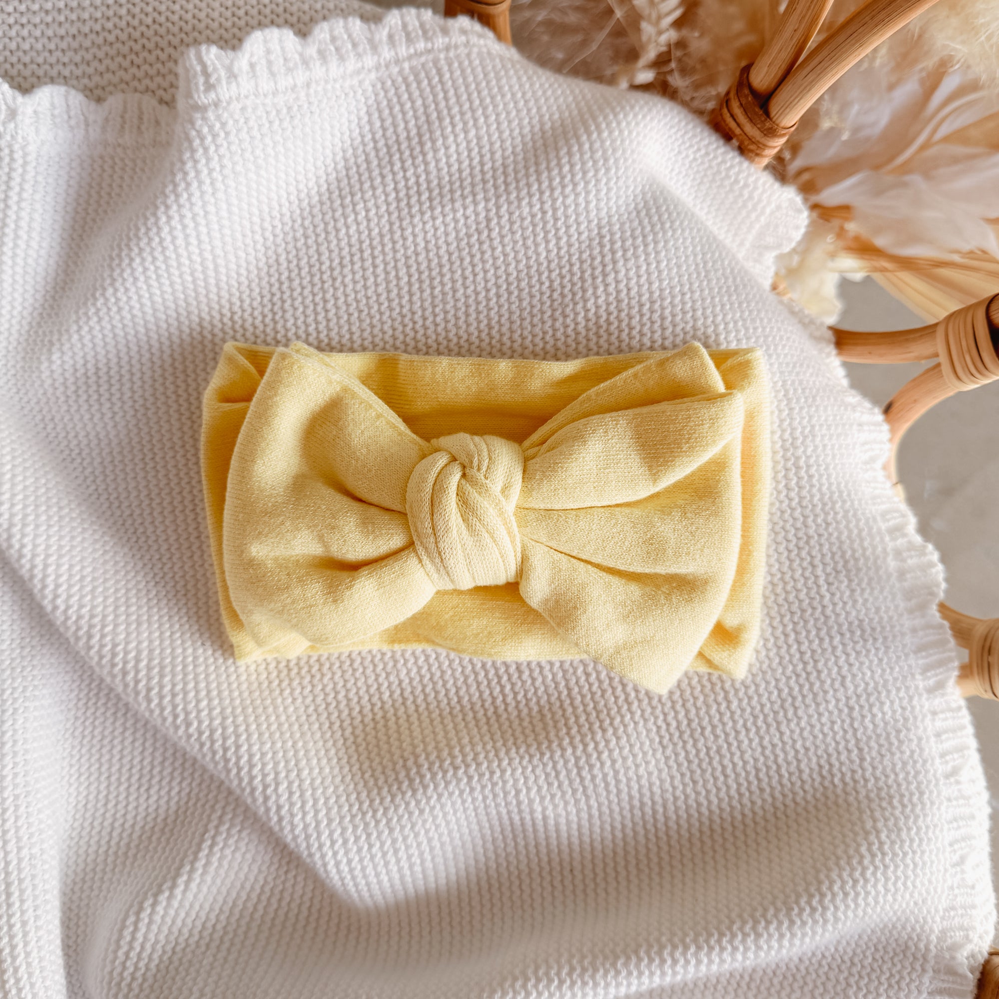 Knit Topknot - Lemon