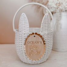 Load image into Gallery viewer, Personalised Easter Basket Tag (Gold Scallop)