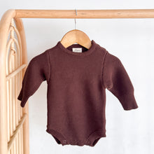 Load image into Gallery viewer, Long Sleeve Knit Romper - Espresso