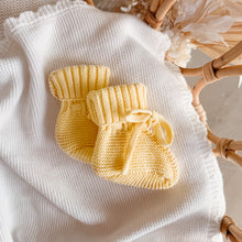Load image into Gallery viewer, Mini Knit Booties - Lemon