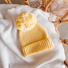 Load image into Gallery viewer, Mini Knit Beanie - Lemon