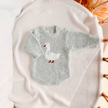 Load image into Gallery viewer, Goose Chunky Knit Romper - Periwinkle Blue