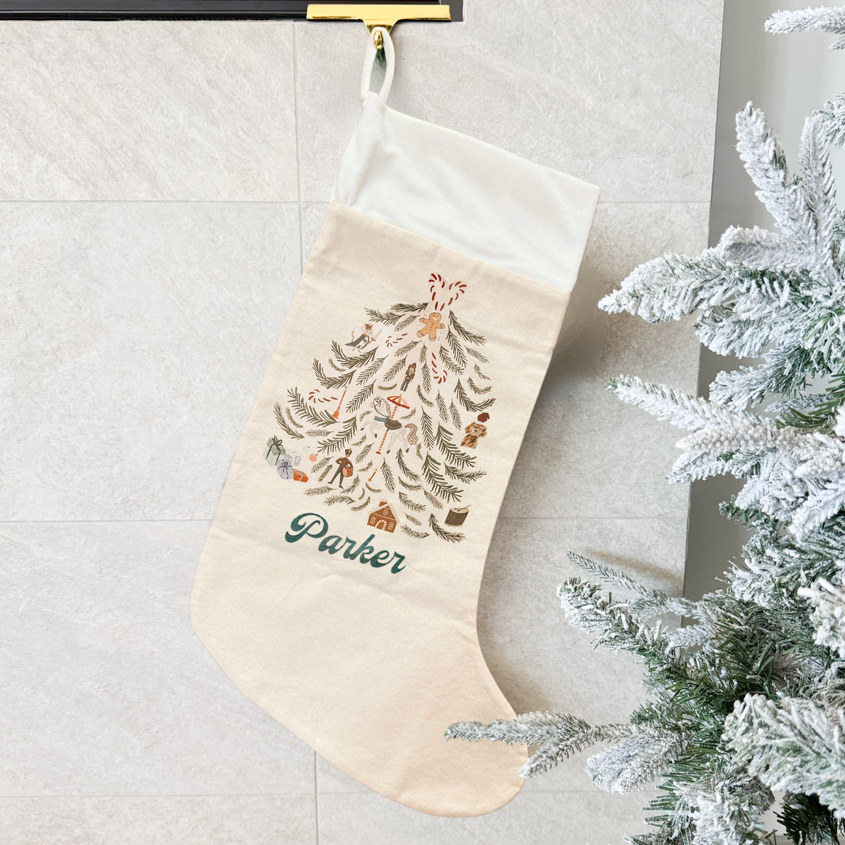 Personalised Holiday Stocking - Linen - PRE ORDER - Est. Dispatch Early October