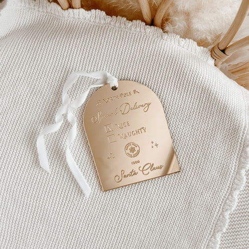 Special Delivery Tag - Gold Acrylic (2024 design)