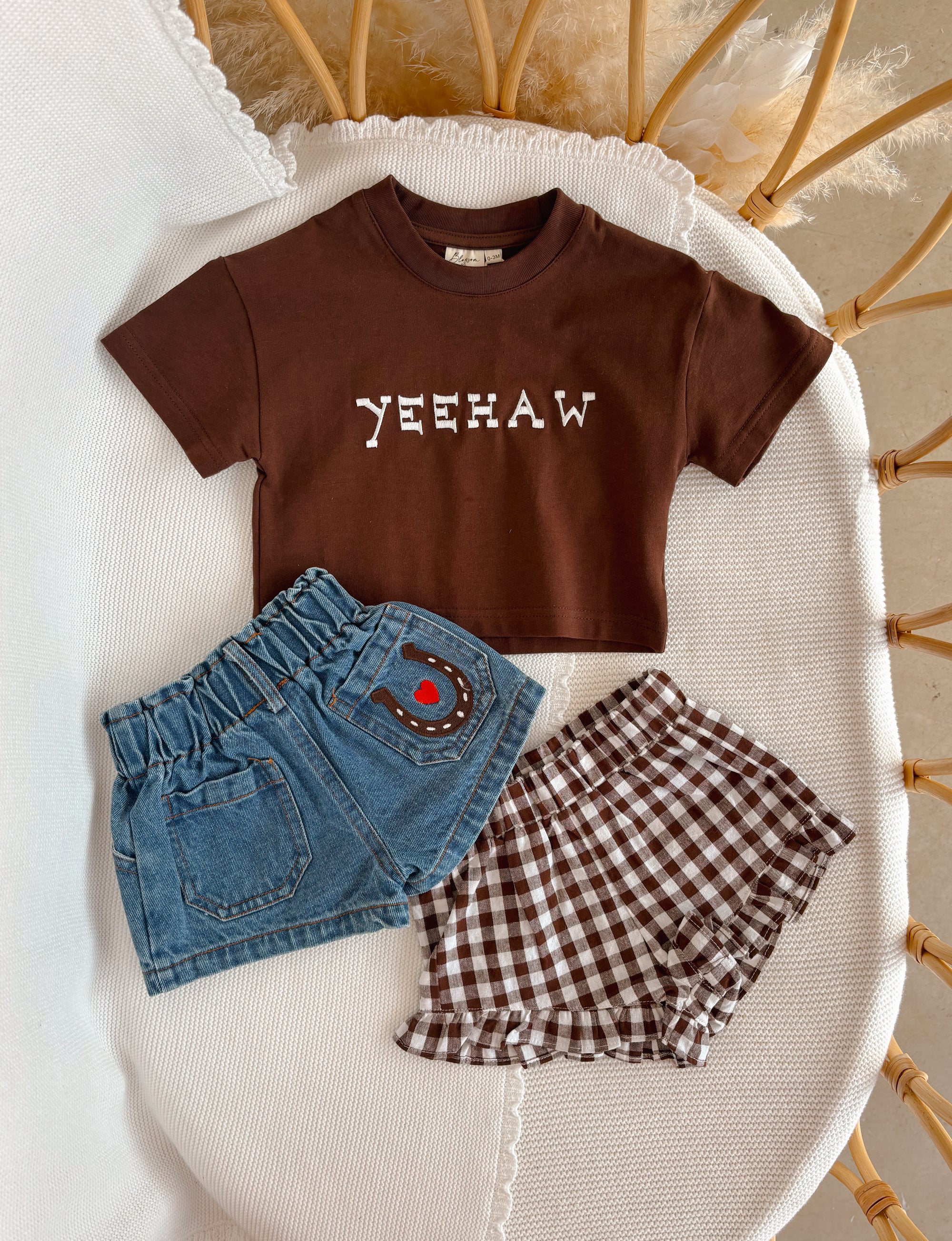 'Yeehaw' Slouch Tee - Espresso