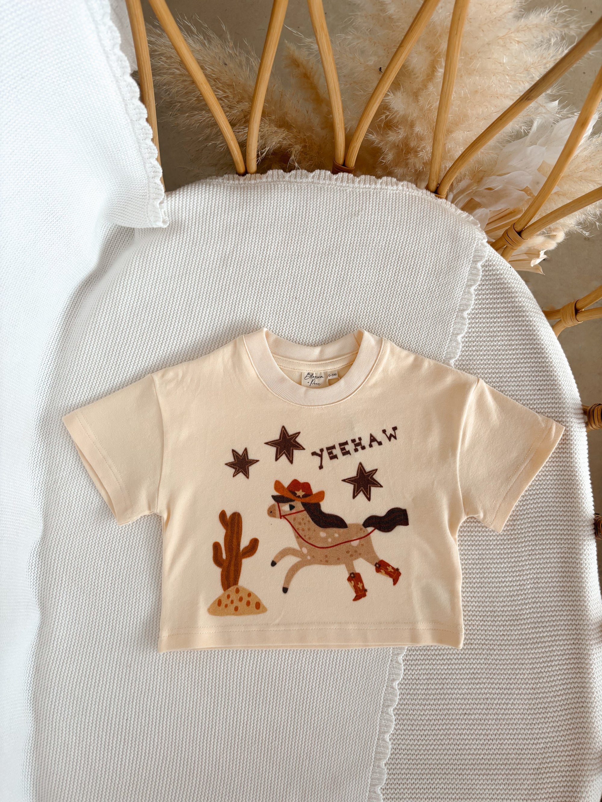 'Yeehaw' Slouch Tee - Buttermilk