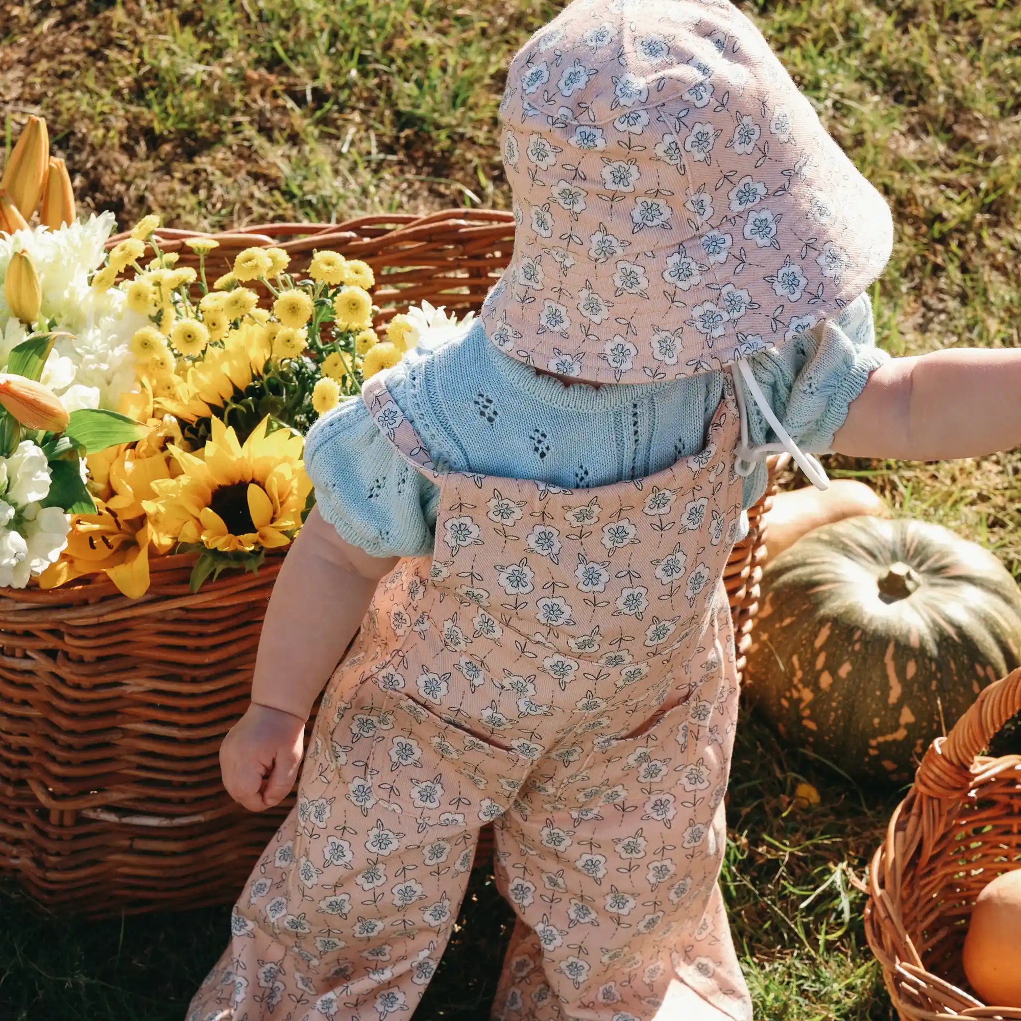'Wildflower' Denim Bucket Hat