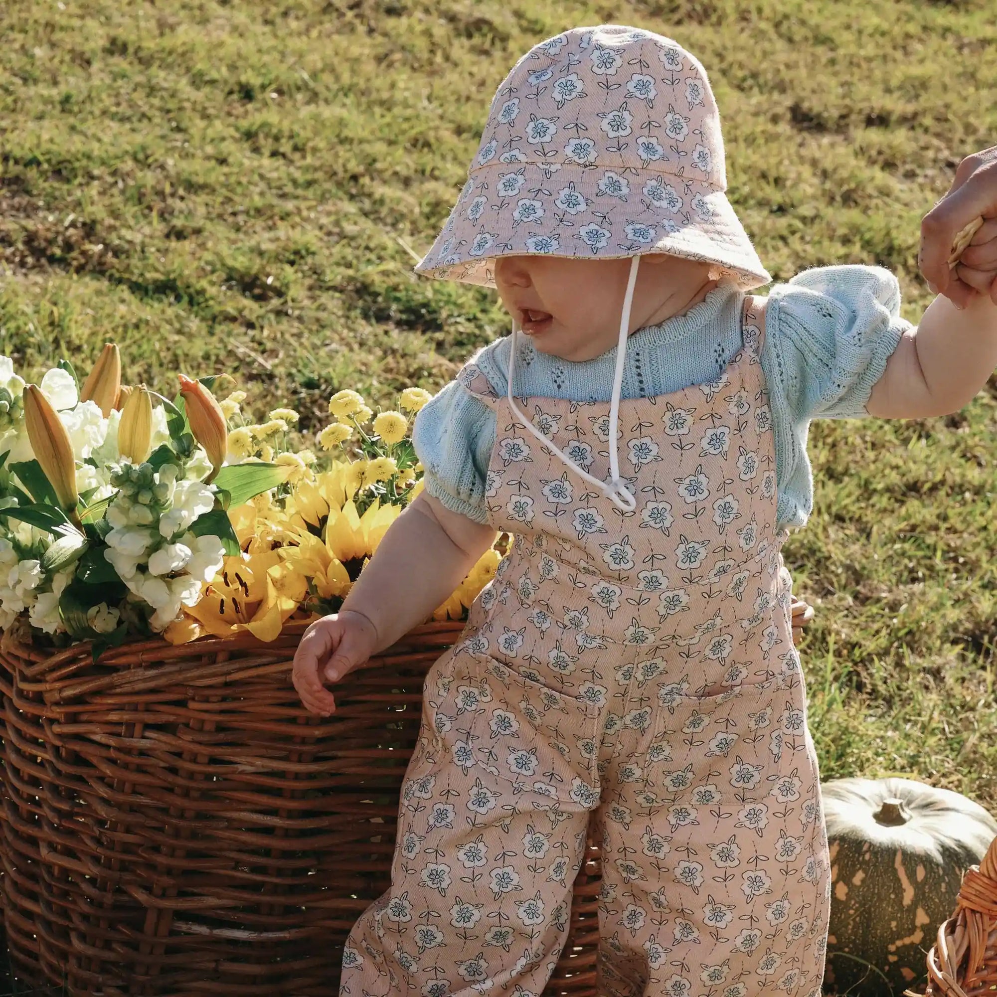 'Wildflower' Denim Bucket Hat