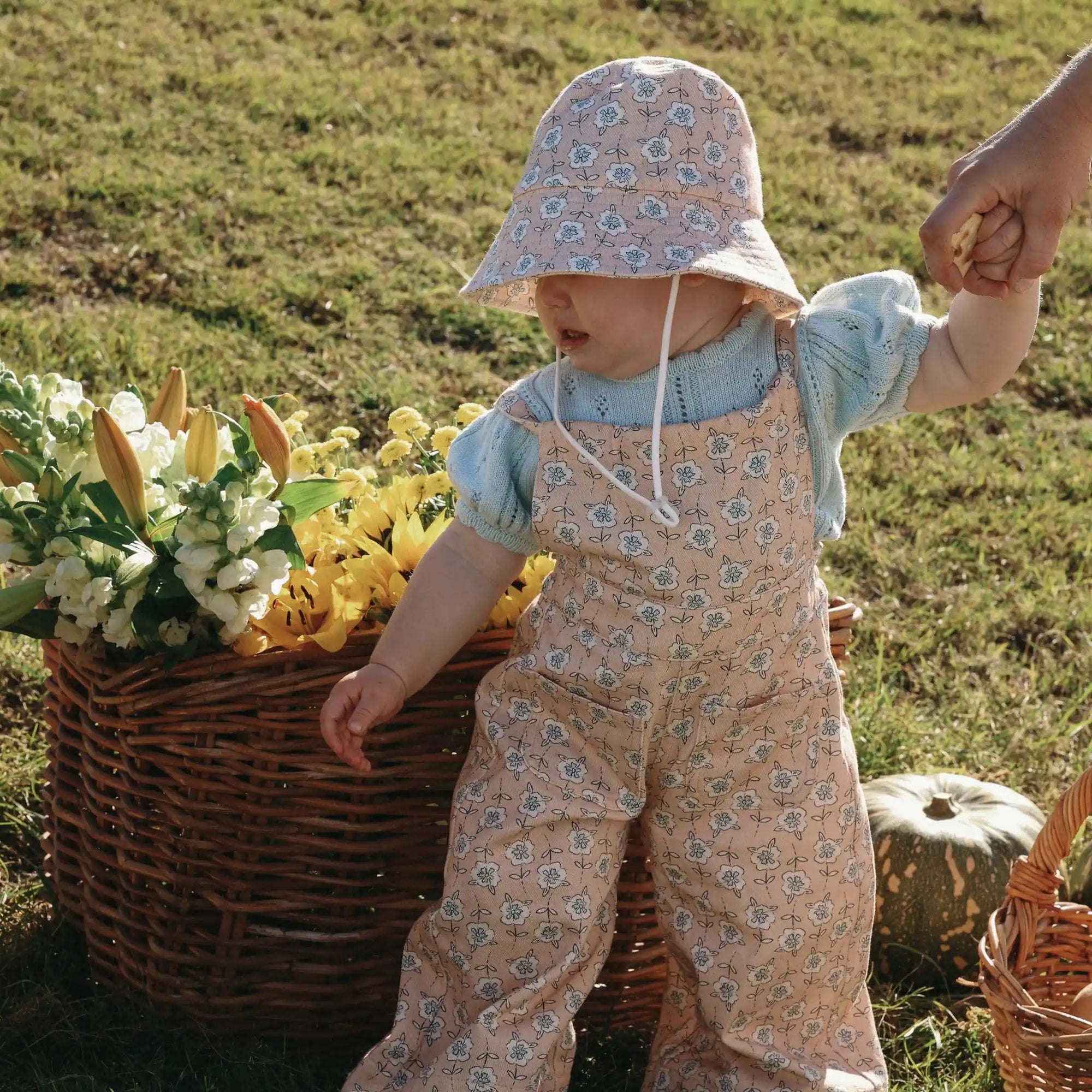 'Wildflower' Denim Bucket Hat