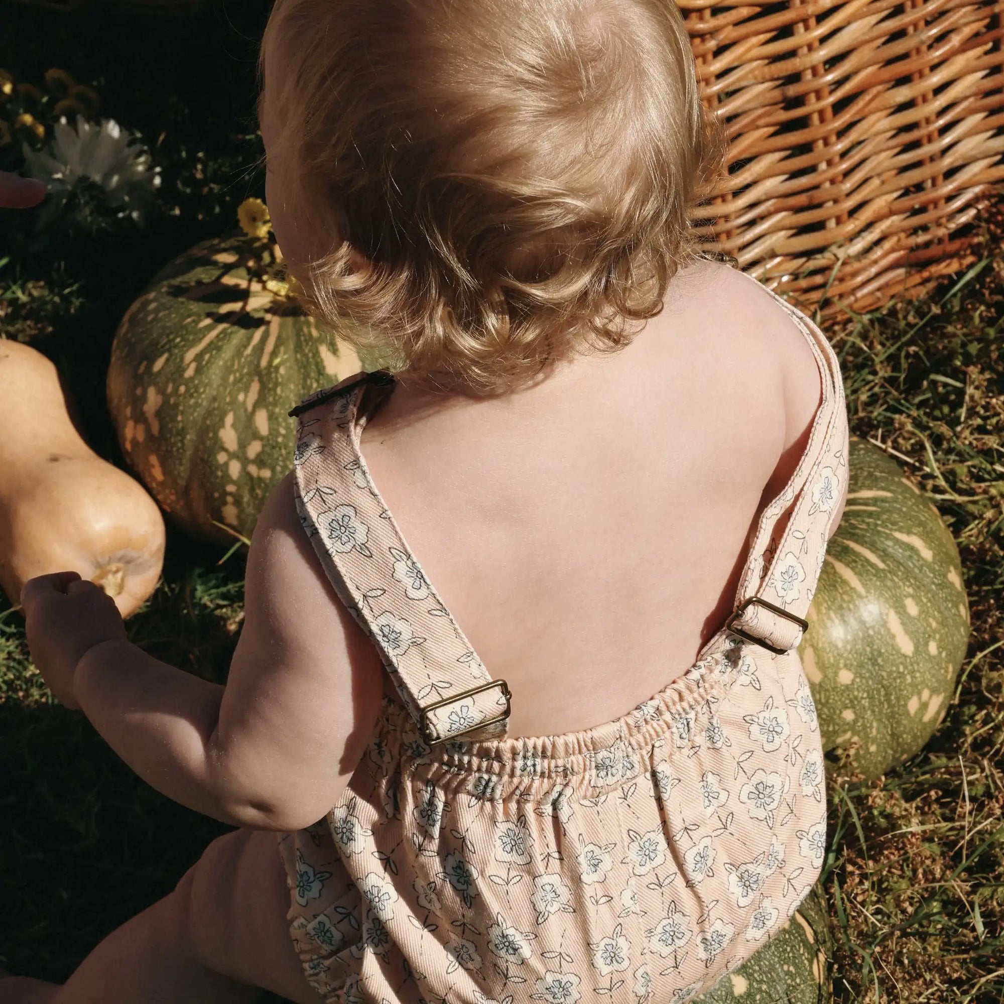 'Wildflower' Denim Overall Romper