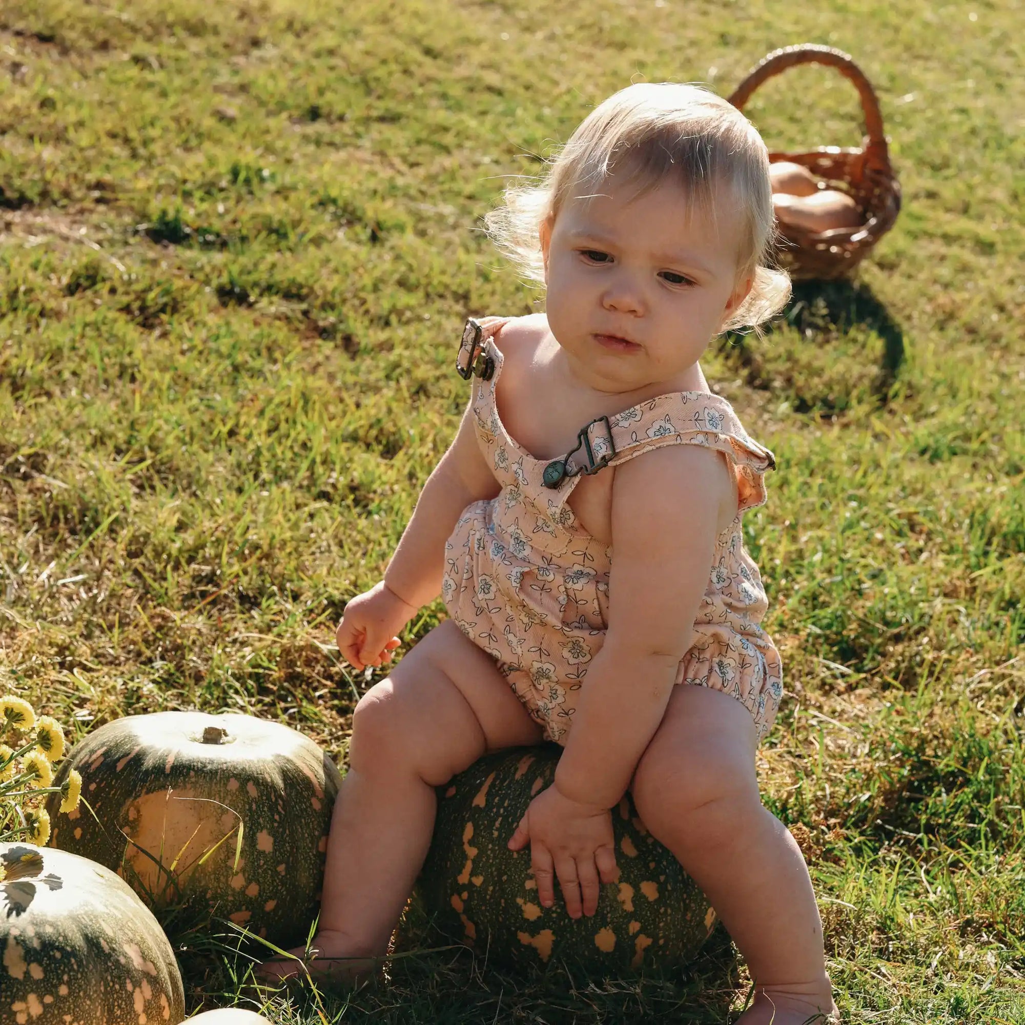 'Wildflower' Denim Overall Romper