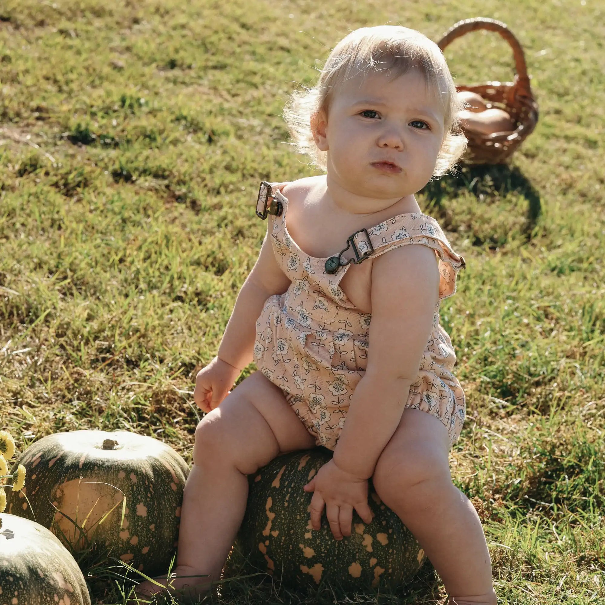 'Wildflower' Denim Overall Romper