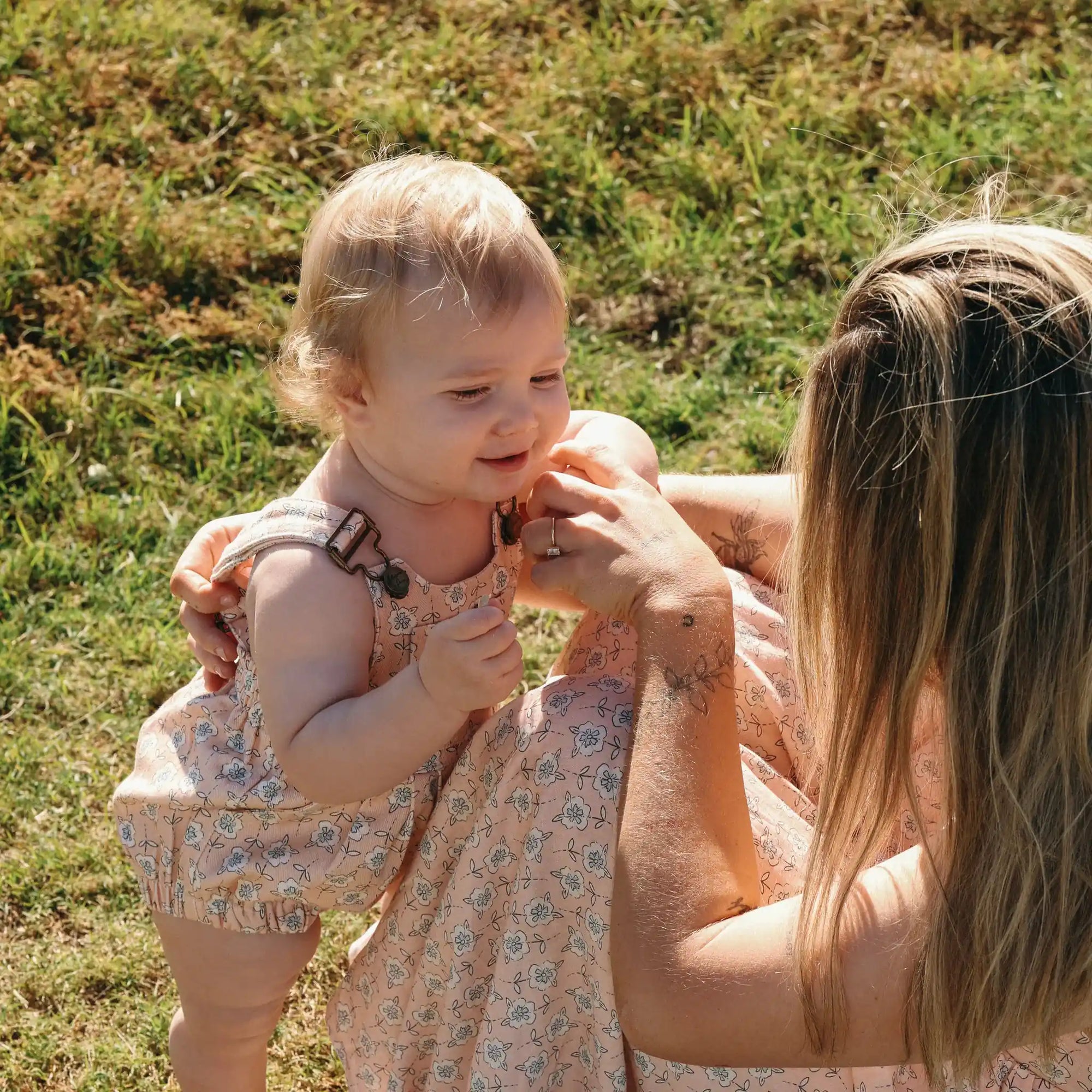 'Wildflower' Denim Overall Romper