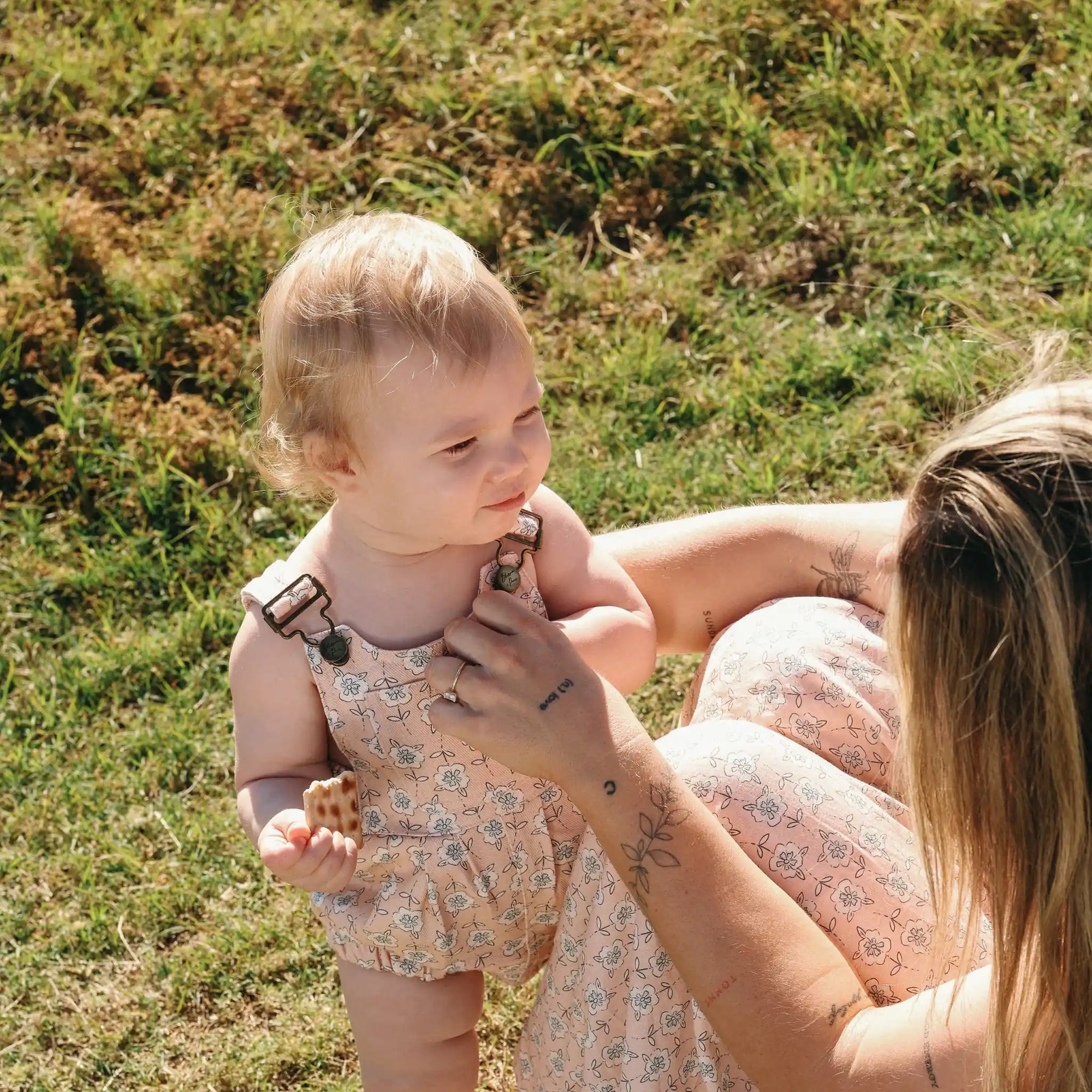 'Wildflower' Denim Overall Romper
