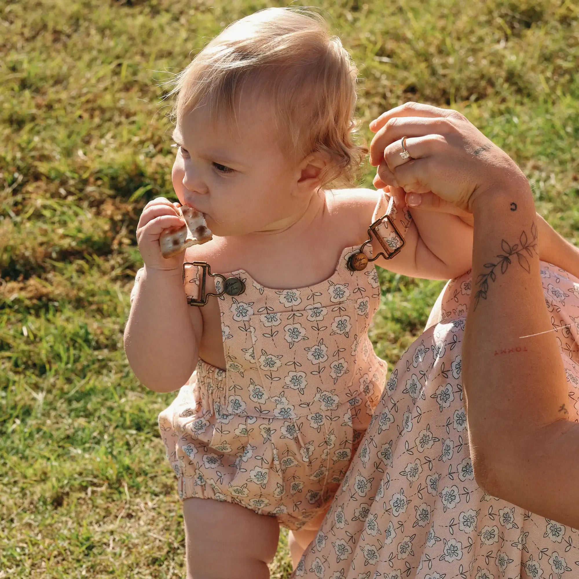 'Wildflower' Denim Overall Romper
