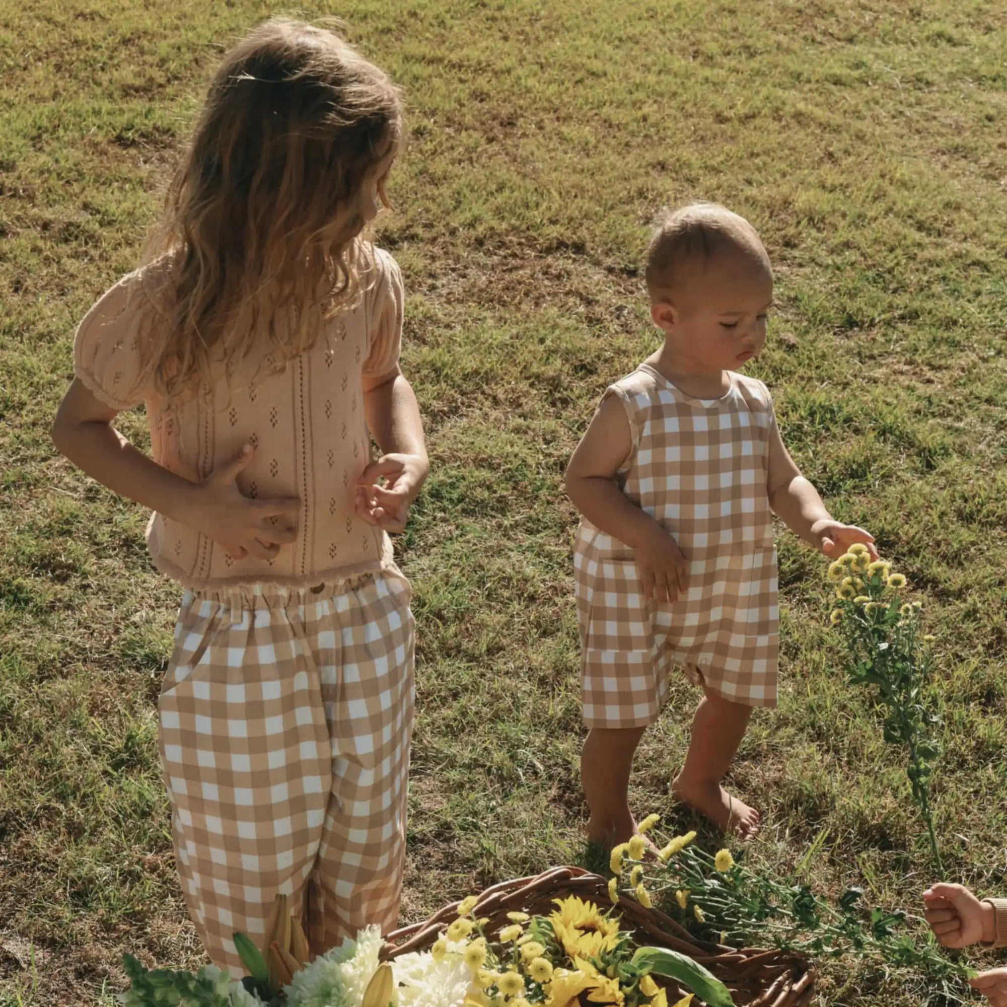 Toffee Gingham Playsuit