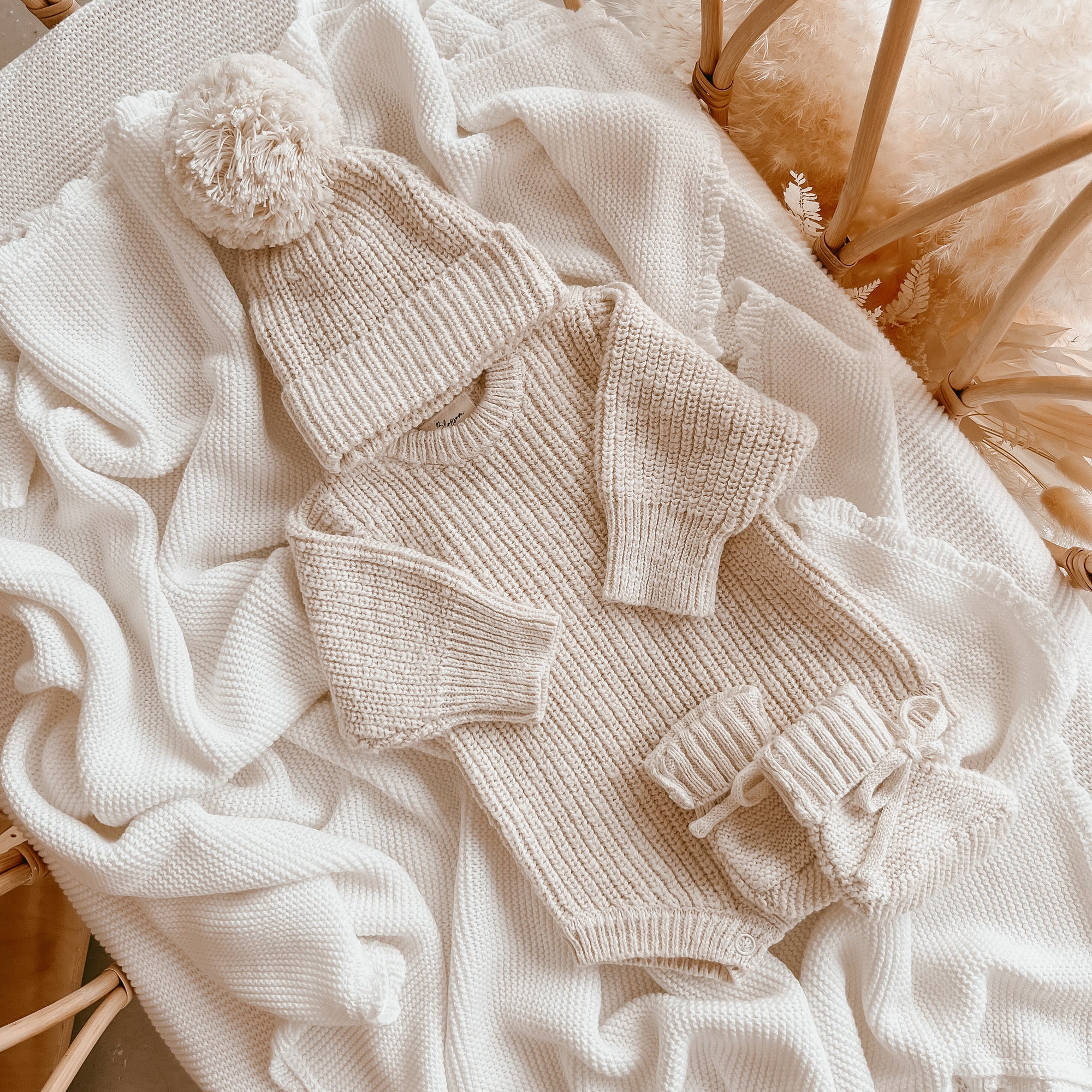 Chunky Knit Beanie - Honey